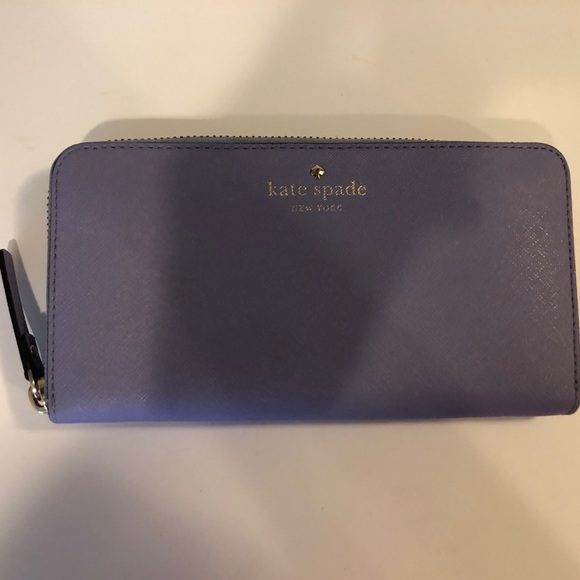 kate spade Handbags - Kate Spade Authentic Purple & Polka Dot Wallet